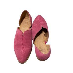 FRYE Fenn Magenta Fuchsia Pink Suede D’Orsay Flats - 6